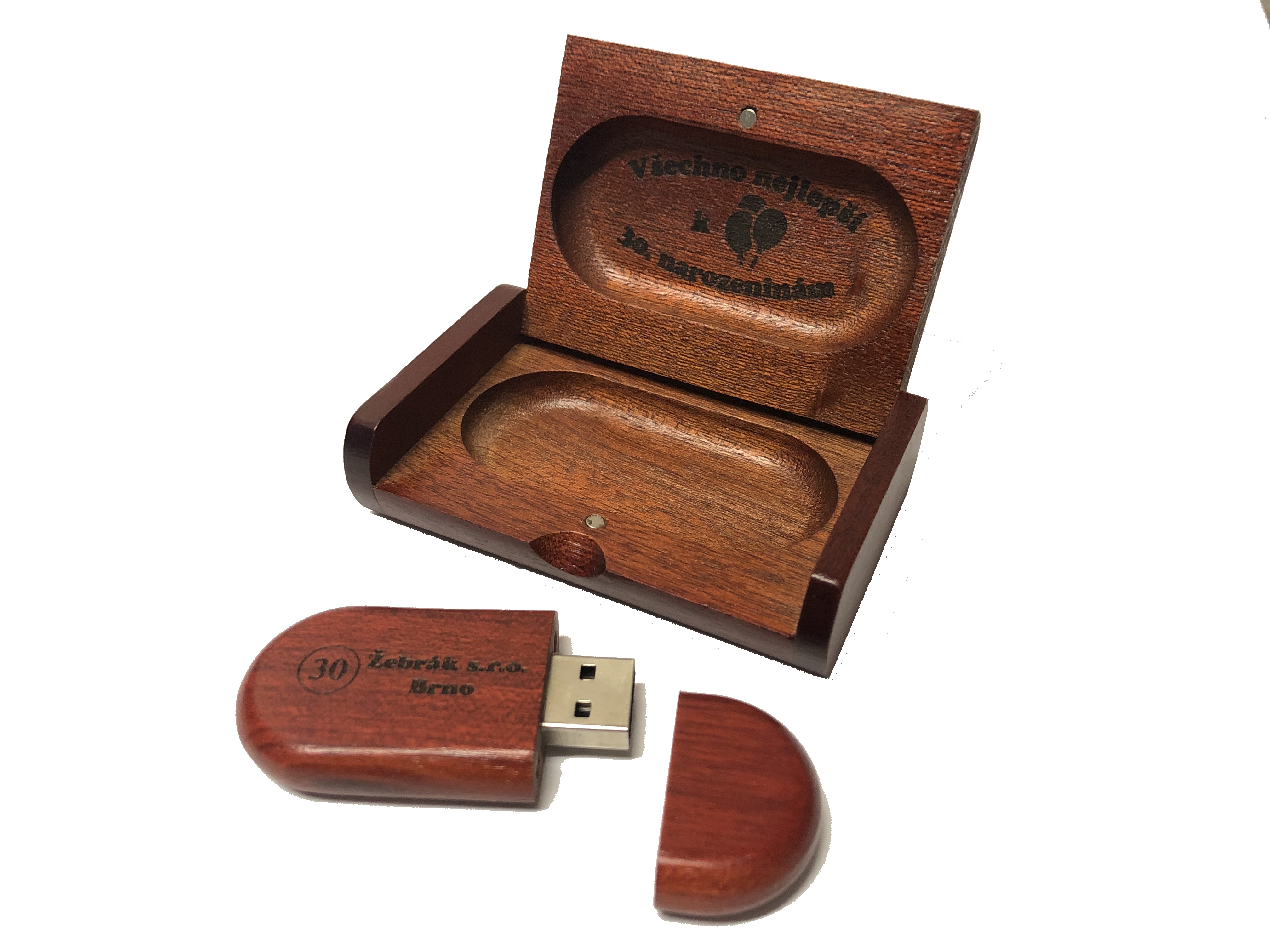 USB Flashdisk 32GB - tmavý s gravírováním